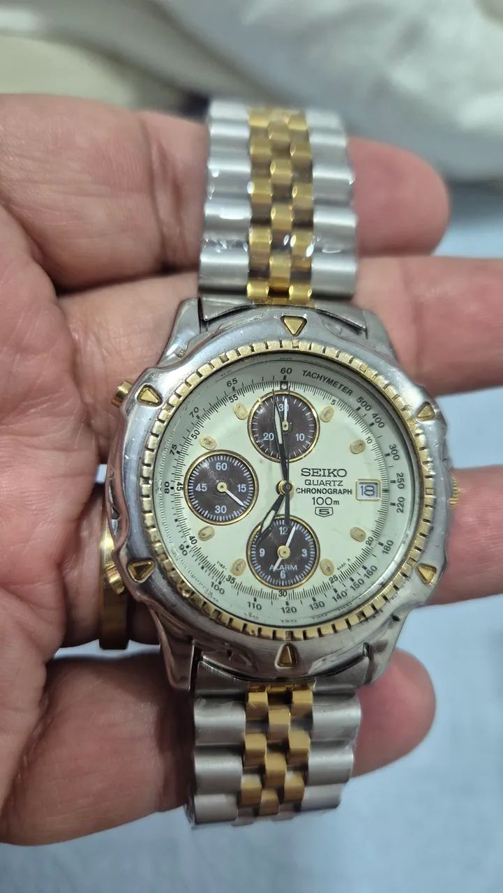 Relógio SEIKO CRONÓGRAFO Y182-6A05 - ESTADO DE NOVO - Acessórios