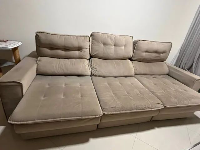 sofá retrátl 3 lugares