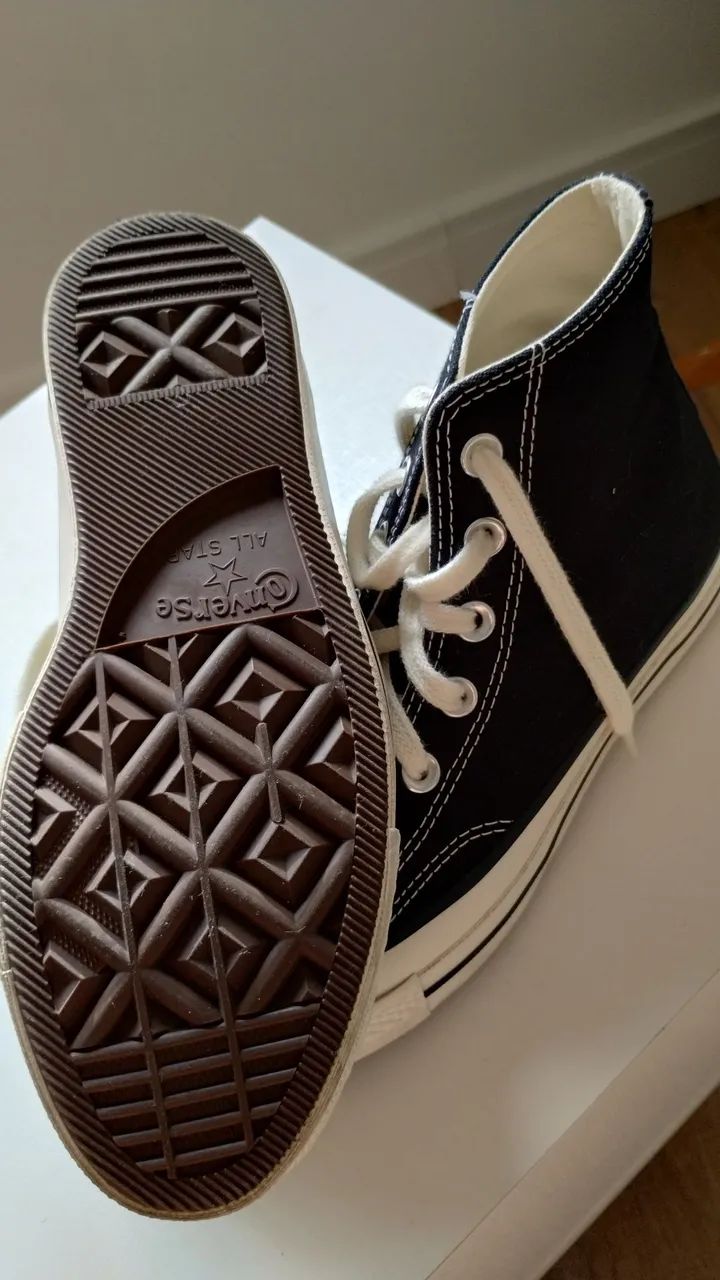 Tênis Converse Chuck 70 Hi Vintage Preto e Branco