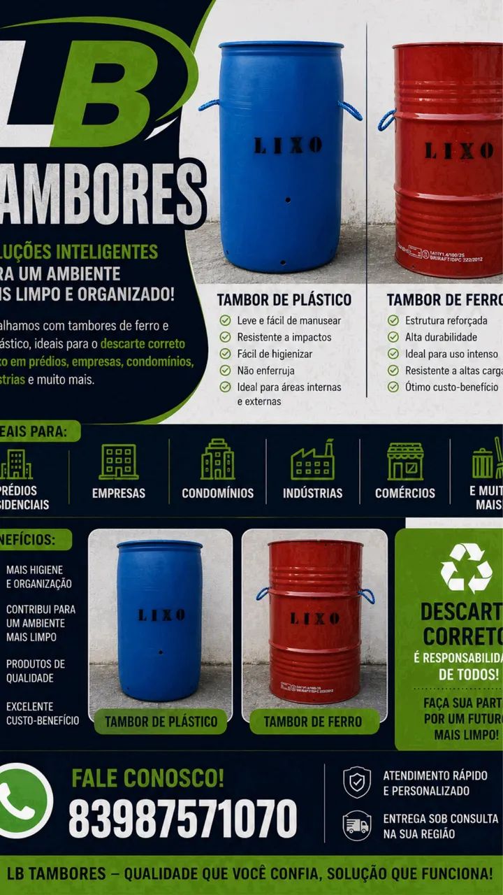 Tambores para água e para lixo - Foto 3
