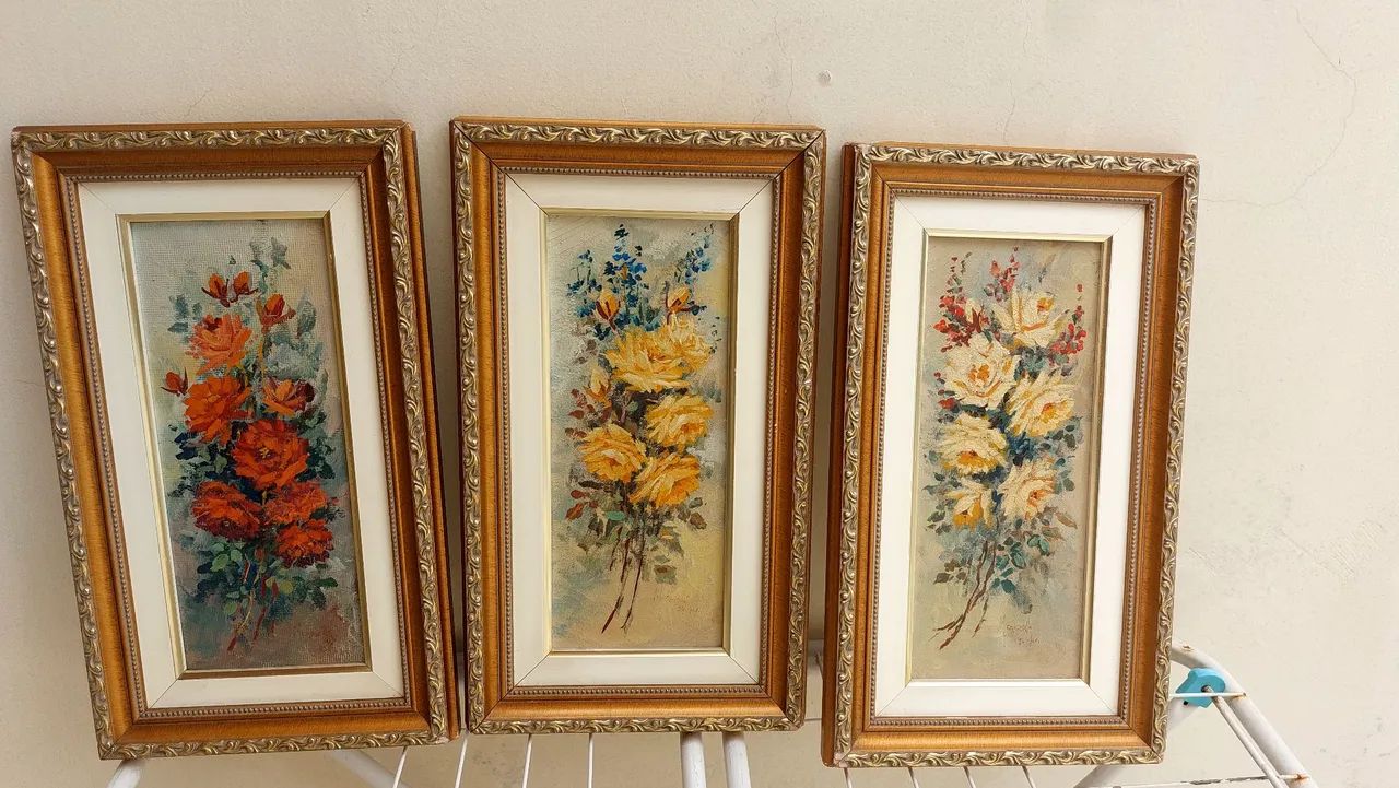 3 quadros óleo 