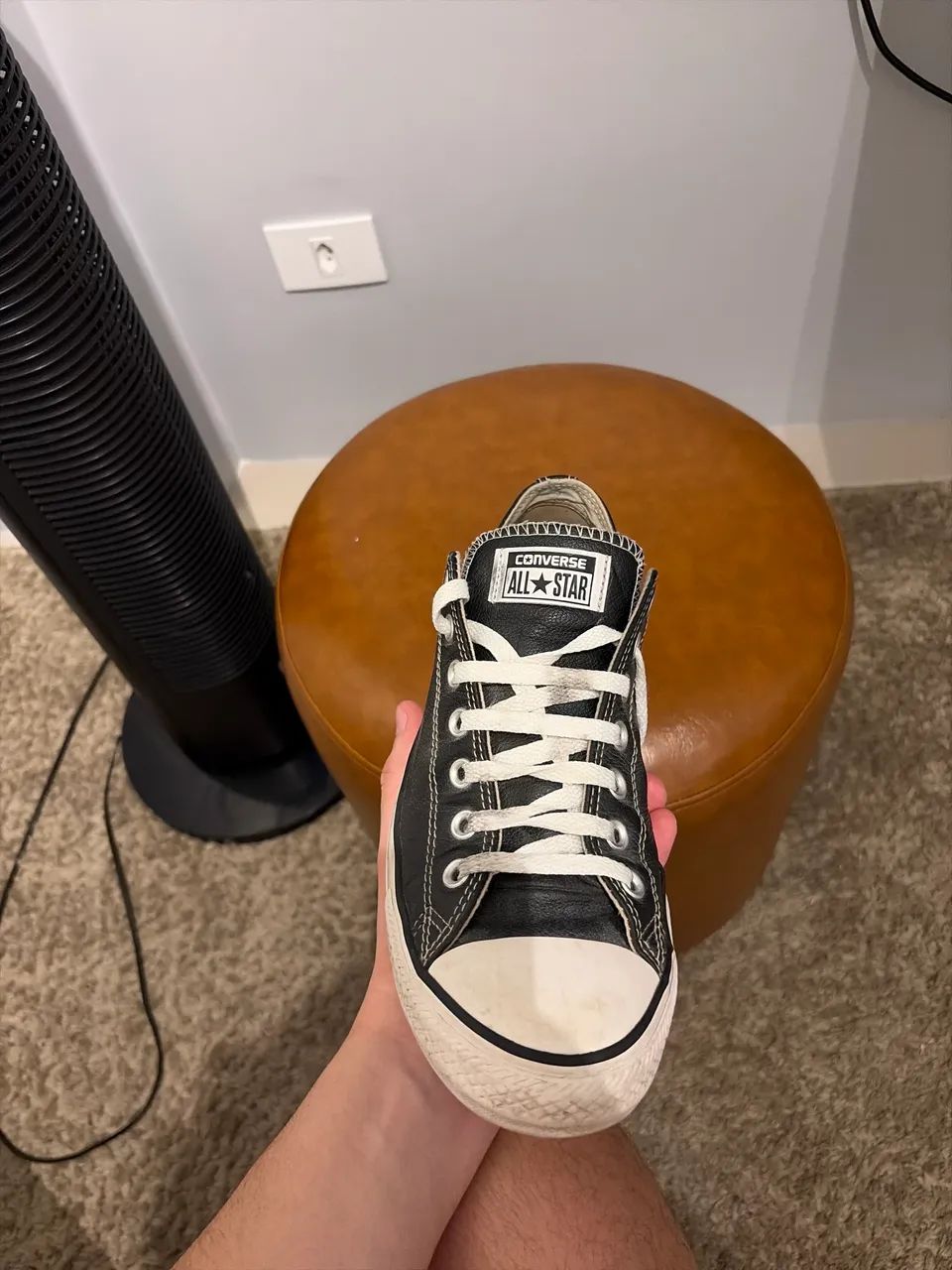 Converse All star preto couro  - Foto 2
