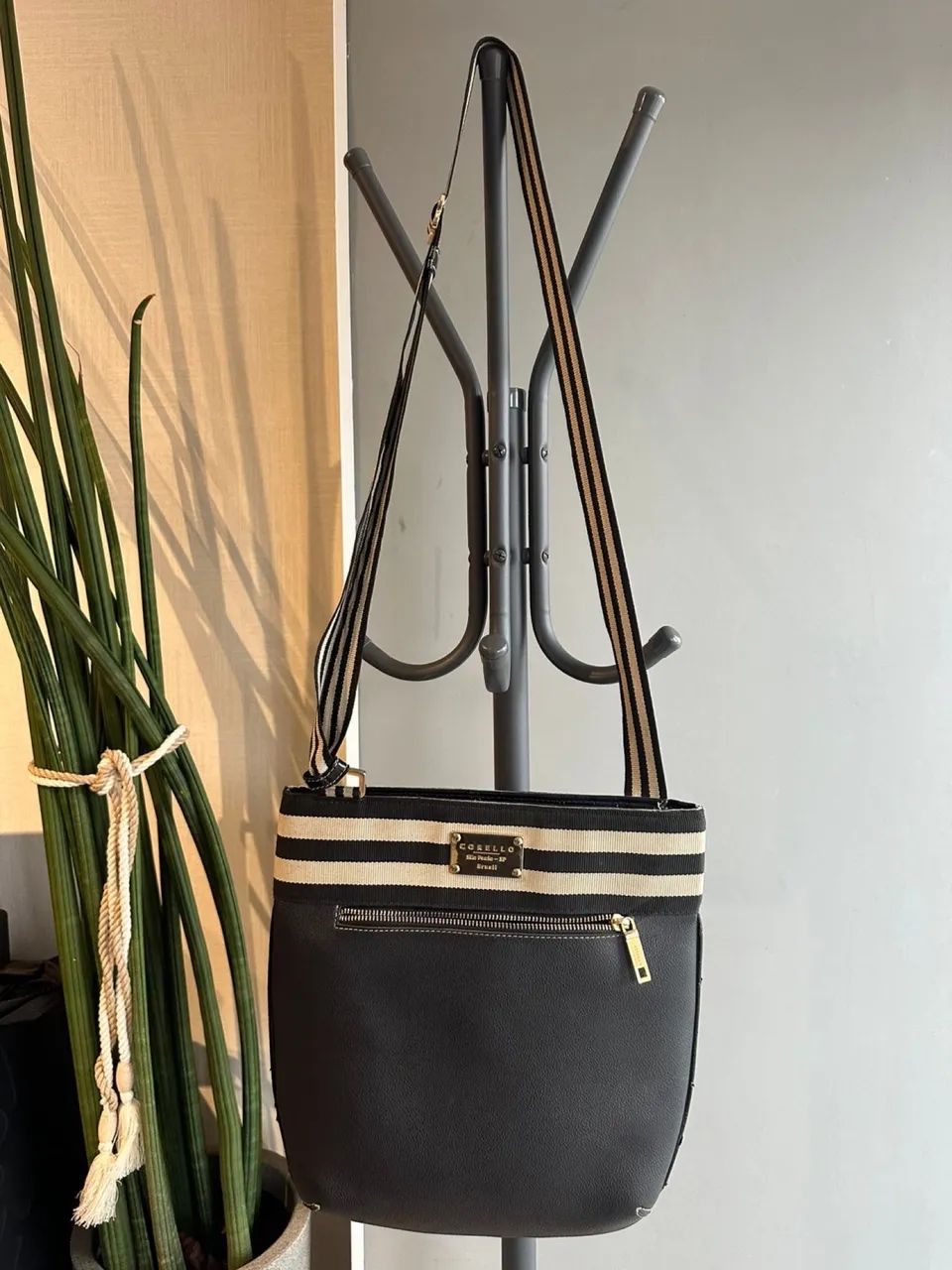Bolsa de ombro corello , preta  - Foto 4