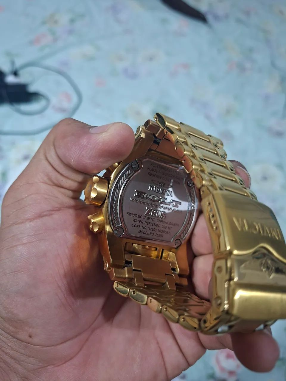 Relógio invicta original banhado ouro 18 - Foto 5