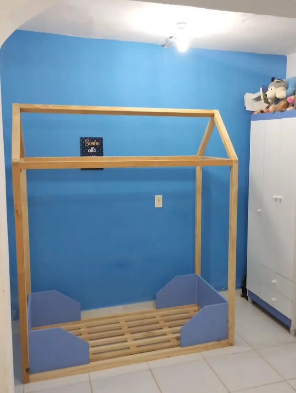 CAMA MONTESSORIANA AZUL 