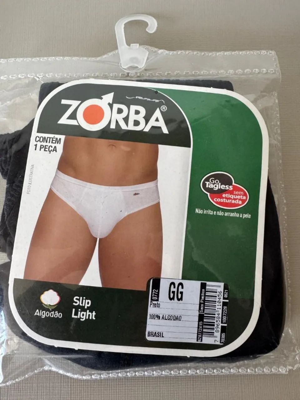 Kit 3 cuecas Zorba Slip Light - Preta - Foto 2