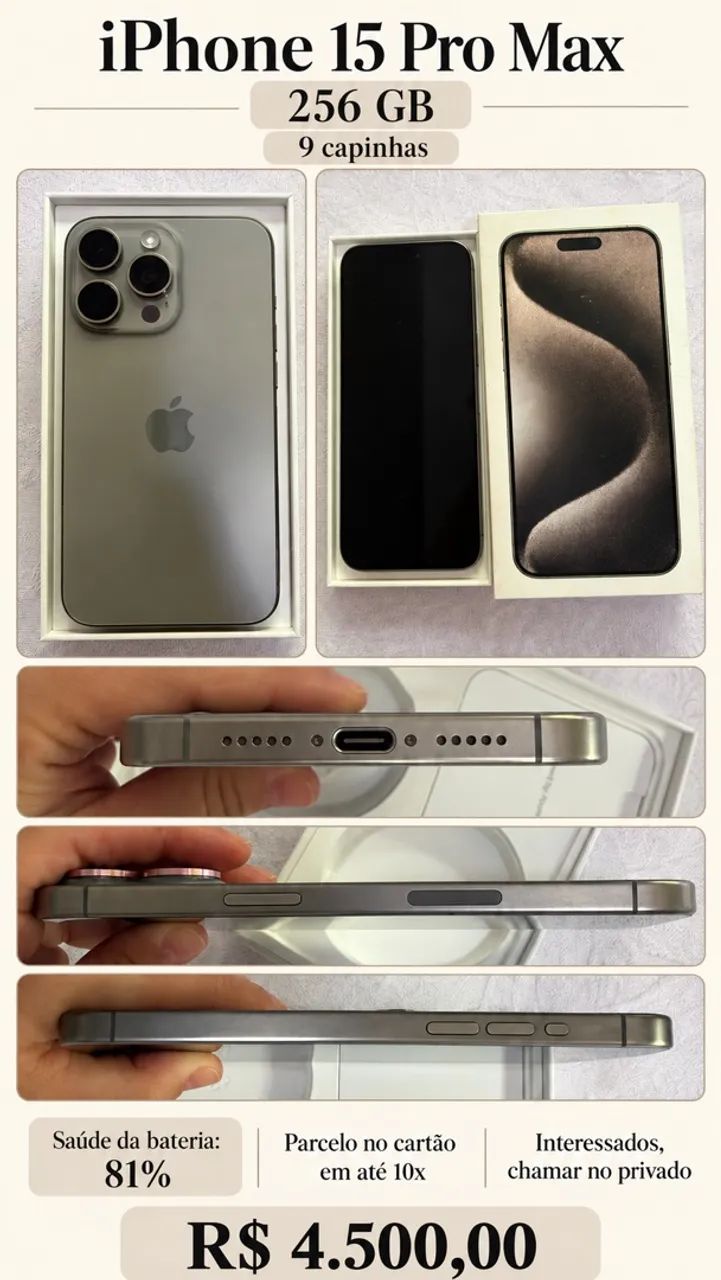 iPhone 15Pro MAX 256g Única dona - Foto 2