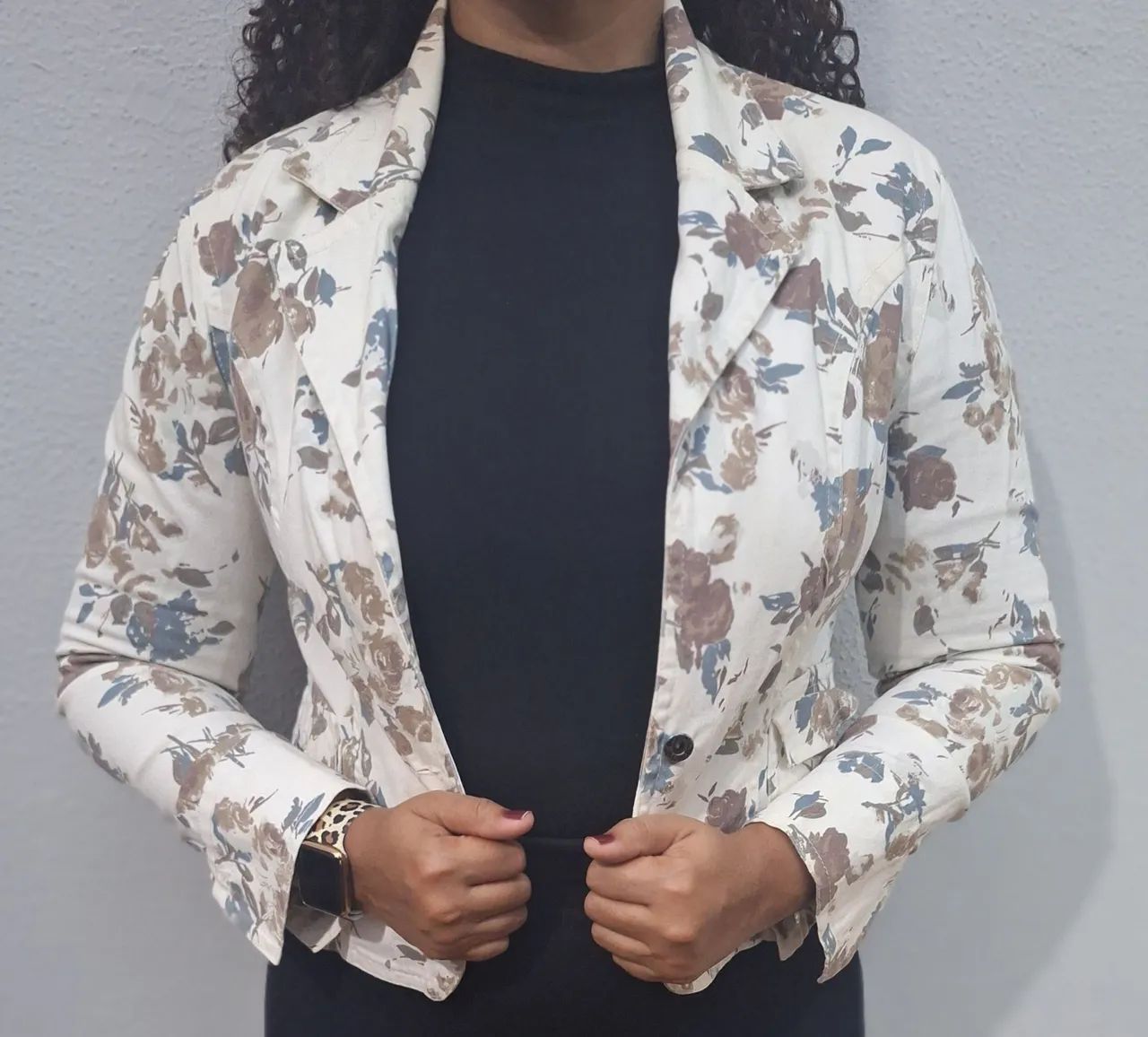 Jaqueta de Sarja Estampada - Desapego