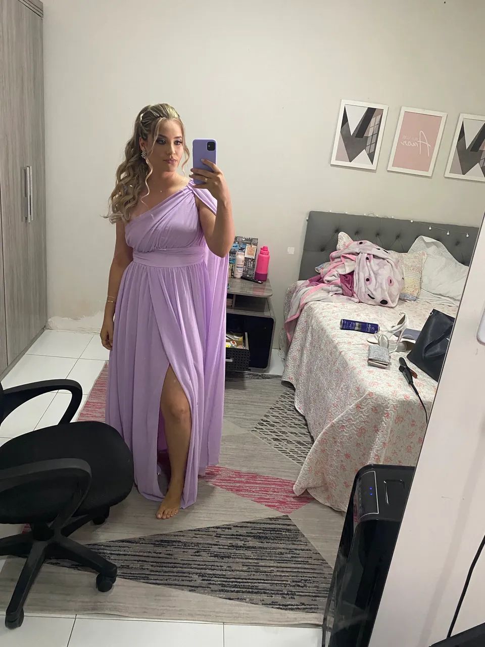 Vestido madrinha lavanda