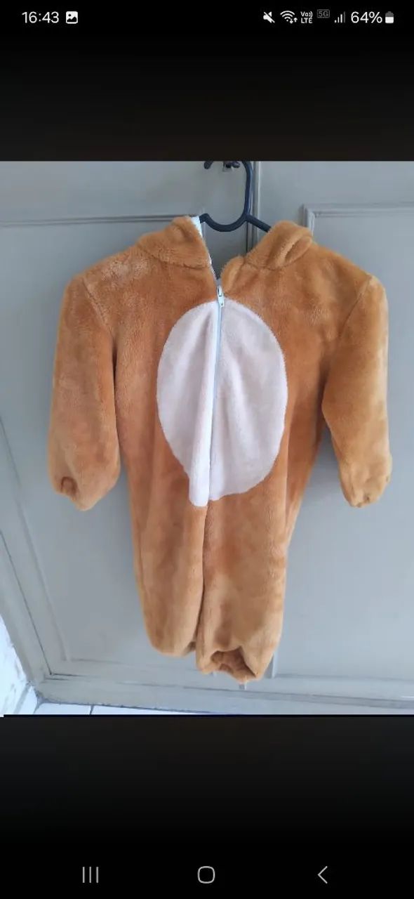 Macacao infantil pijama. 24 meses, leão 86 a 92 cm. - Foto 3
