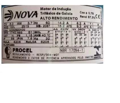 Motor 5CV Trif P4 Blindado  - Foto 2
