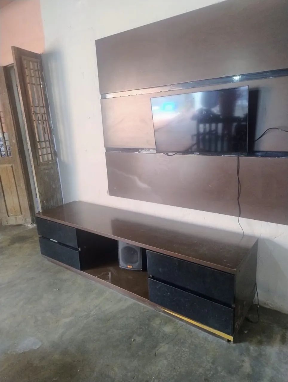 Conjunto painel e hack Para sala de estar