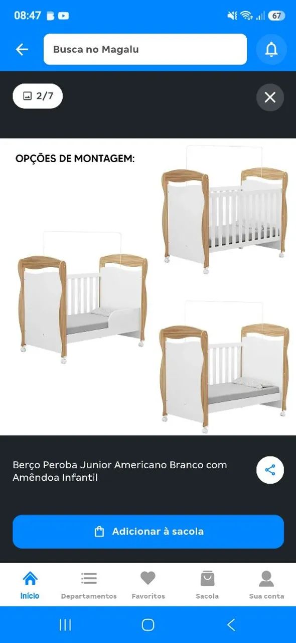 Berço/cama com colchão Ortobom - Foto 5