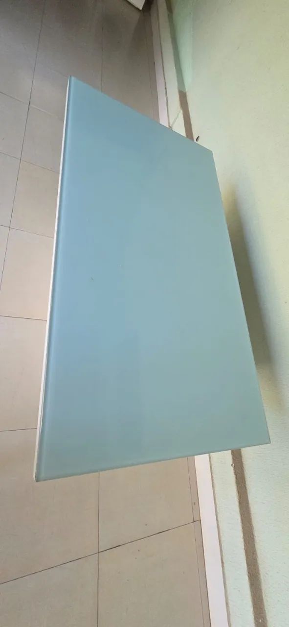 Mesa mdf com tampa de vidro - Foto 2