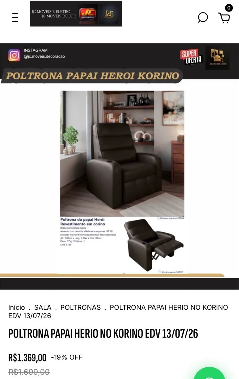 POLTRONA HERÓI PAPAI KORINO - Foto 4
