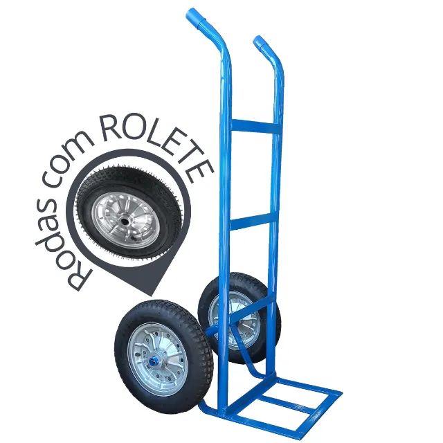 Carrinho Carro de Carga Reforçado para 200kg Rodas com Rolete - Foto 3