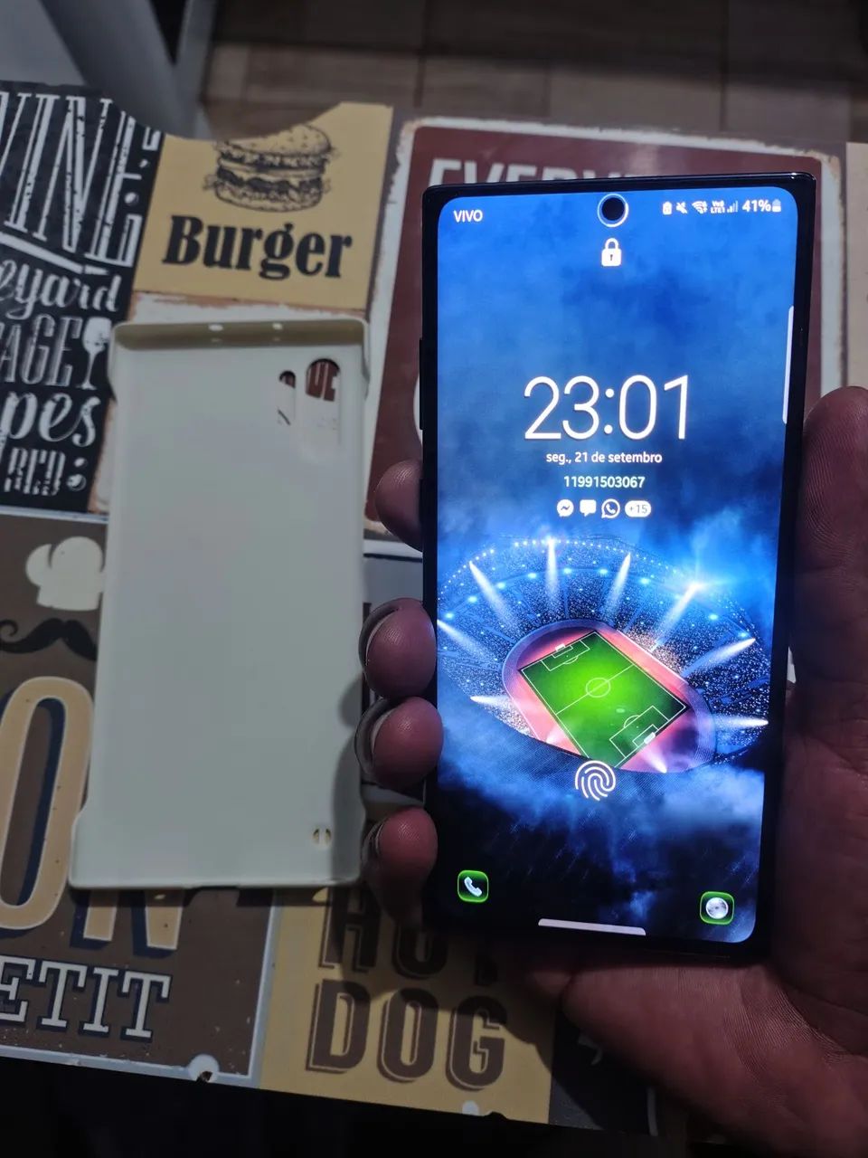 Troco note 10+  plus quero iPhone do 12 pra cima celular impecável  - Foto 2