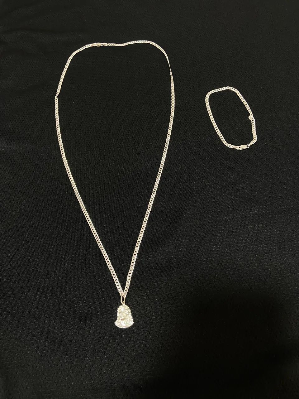 Corrente e pulseira prata 925