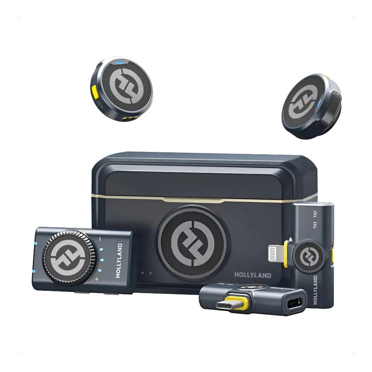 Microfone Hollyland Lark M2 Duo Combo Duplo Para 2 Pessoas Preto