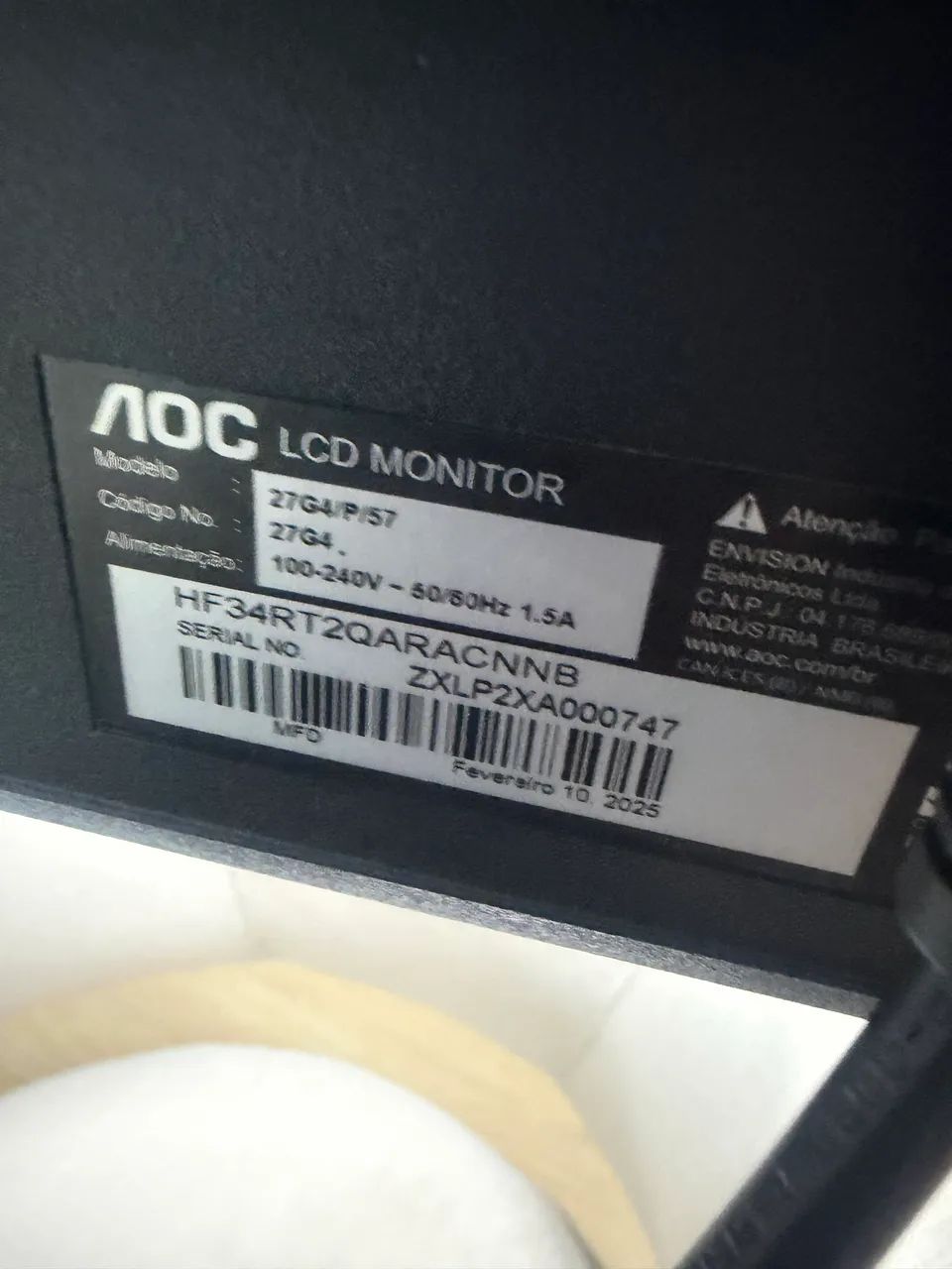 Monitor gamer AOC de 27 polegadas  - Foto 2