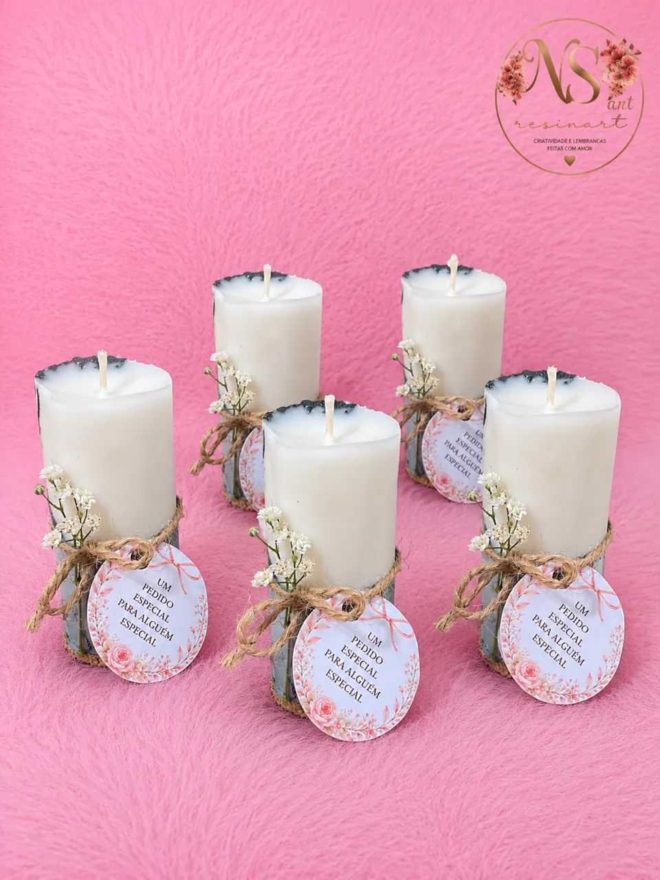 Velas aromáticas e chaveiros em resina  - Foto 2