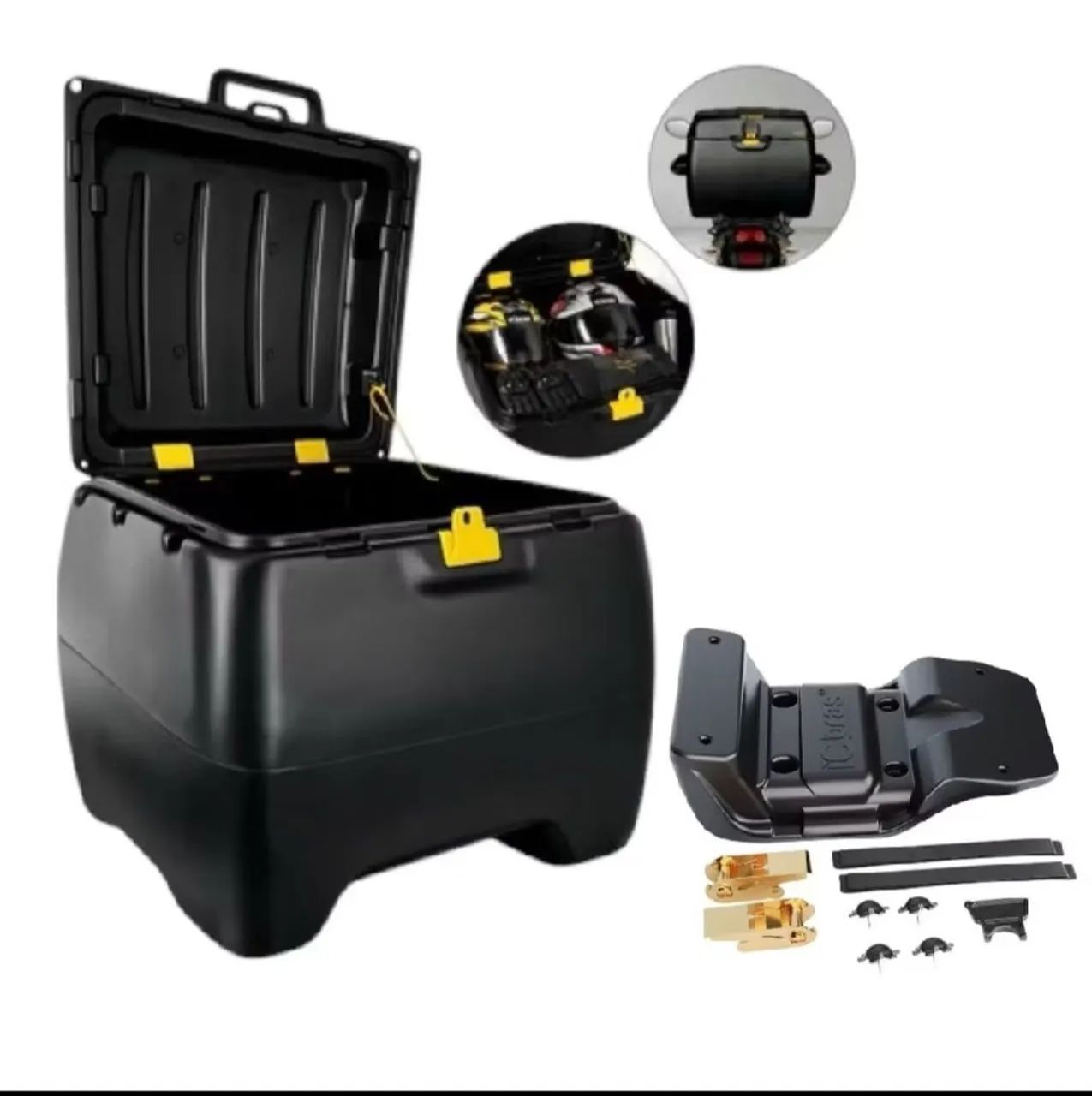 Baú 160 litros com suporte universal de catraca icebras - Foto 4