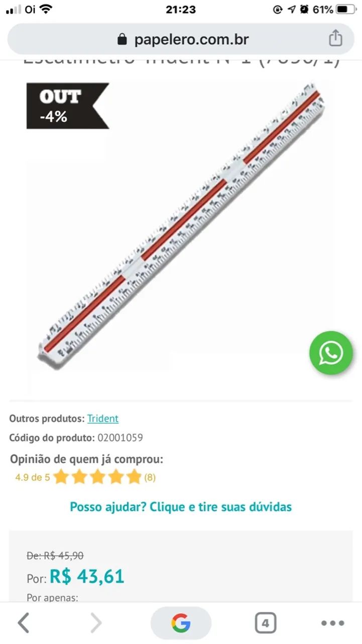 Escalímetro Trident Novo