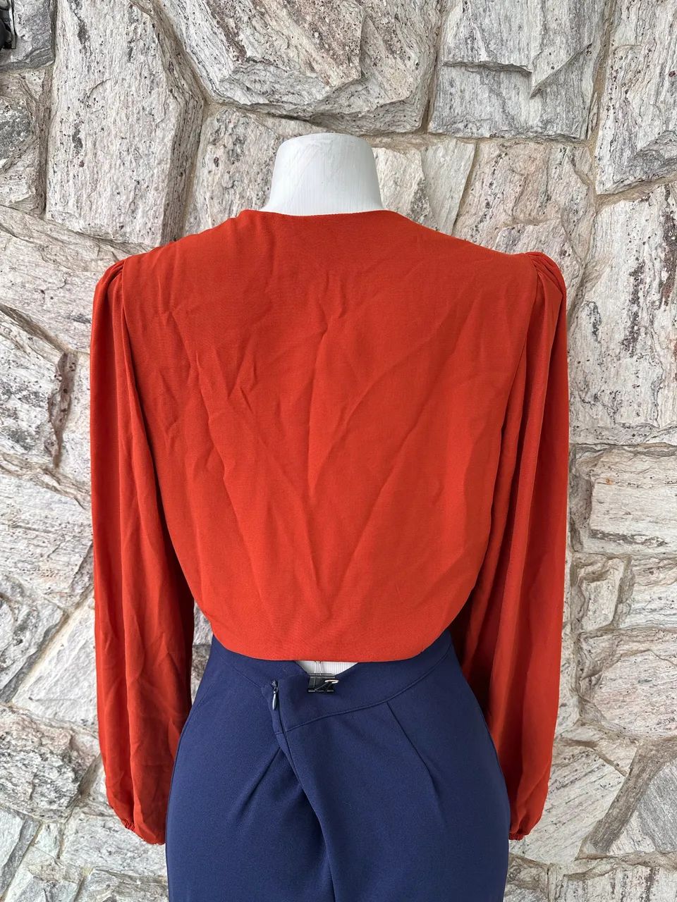 Blusa Cropped Terracota Tam. G - Foto 2