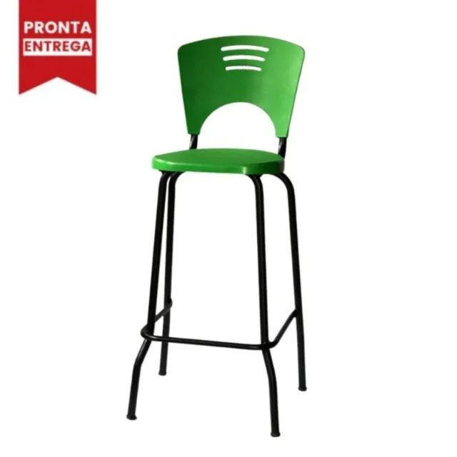 Banqueta Alta Fixa Verde Design Sofisticado para Cozinhas, Bares e Espaços Gourmet 34102 - Foto 4