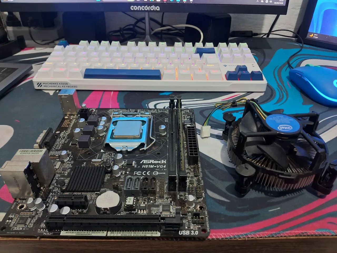 Kit Upgrade Processador Intel Core I3-4170 + Placa Mãe Asrock H81M-VG4 + Cooler Intel - Foto 3
