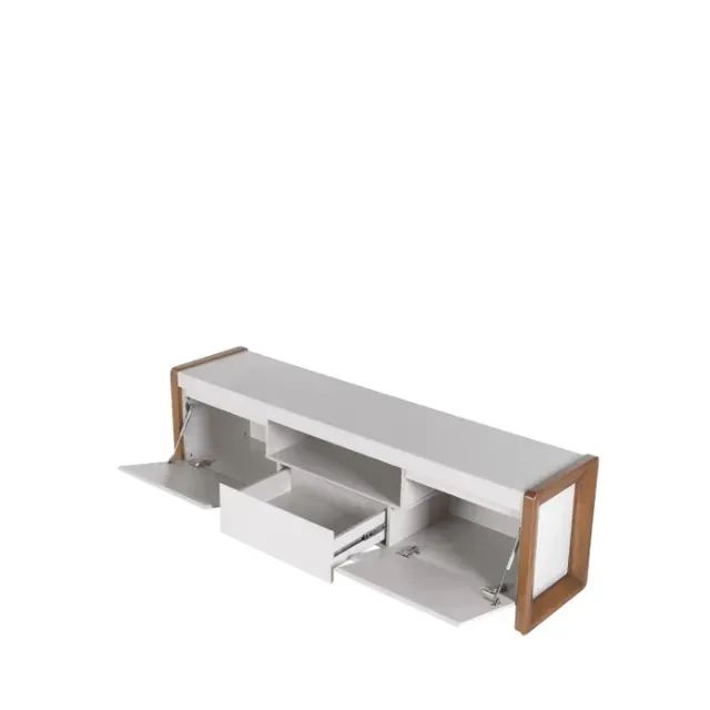 Rack para TV até 75'' Bristol - Off White/Natural 2,25 m - Foto 2