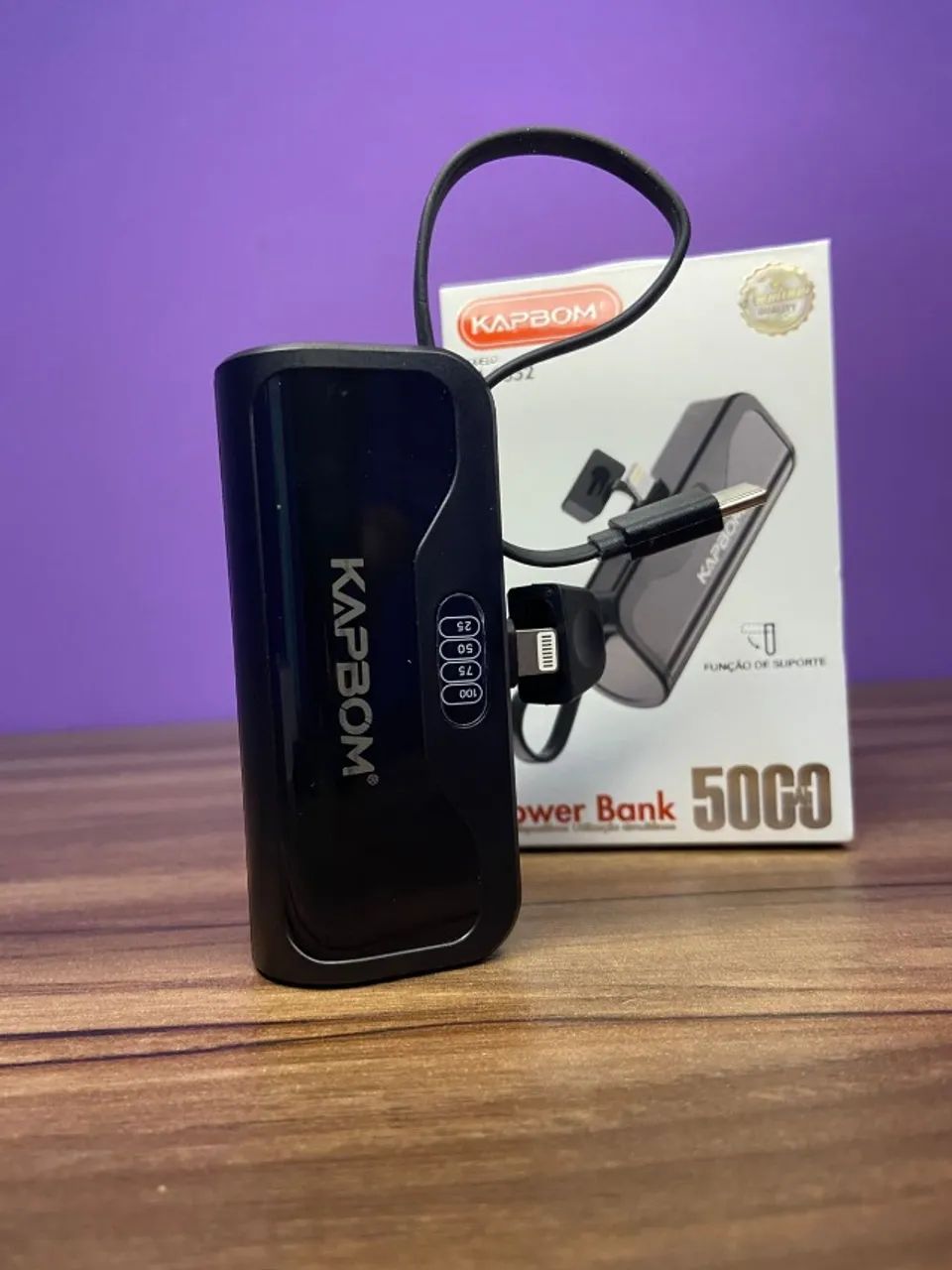 Power Bank Kapbom KA- *mAh com Conector Lightning 