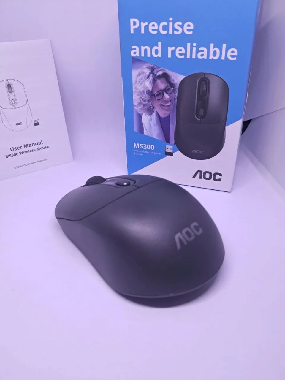 Promoção!!! Mouse Sem Fio AOC MS300 1600 DPI - Foto 4