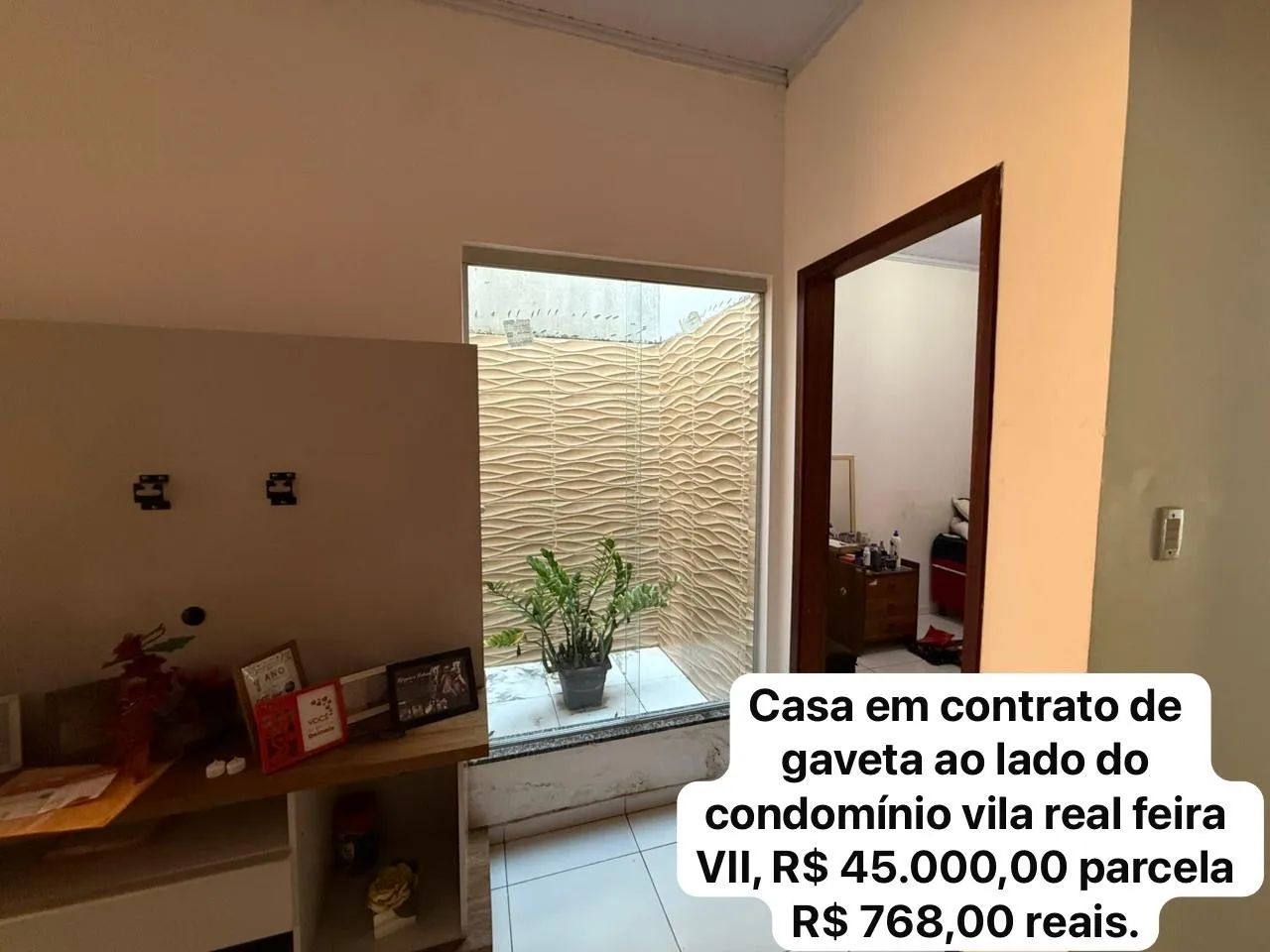 Casa no feira VII ao lado do condomínio  vila real contrato de gaveta - Foto 4