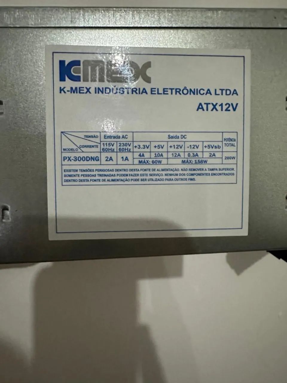 Fonte 200w K-Mex PX-300DNG 24 Pinos