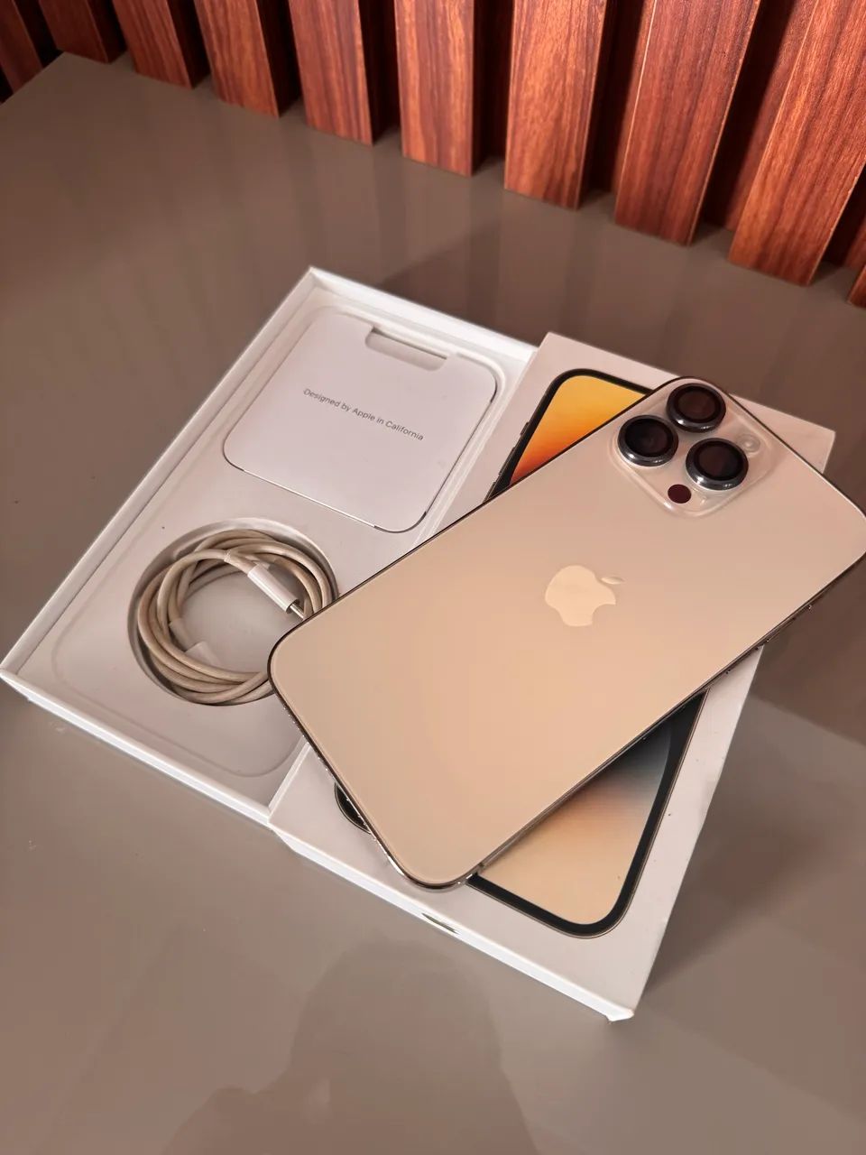 Iphone 14 Pro Max 256gb Gold Impecável - Celulares e Smartphones