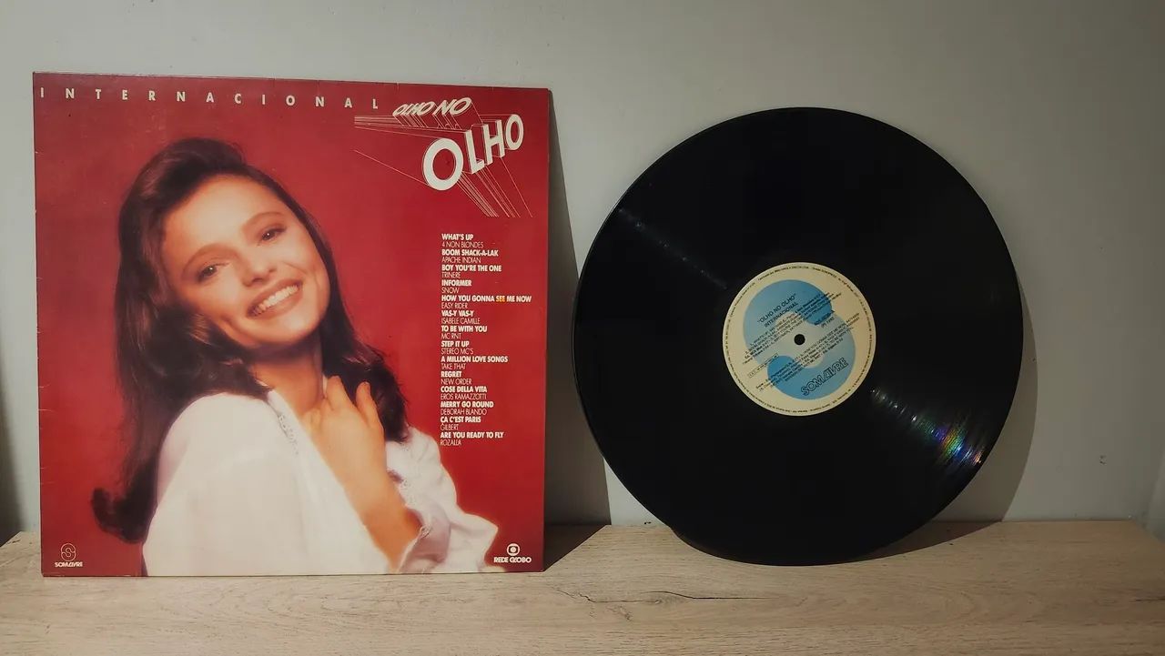 Olho no olho internacional - LP - Disco de vinil de novela - Rede Globo - 1993