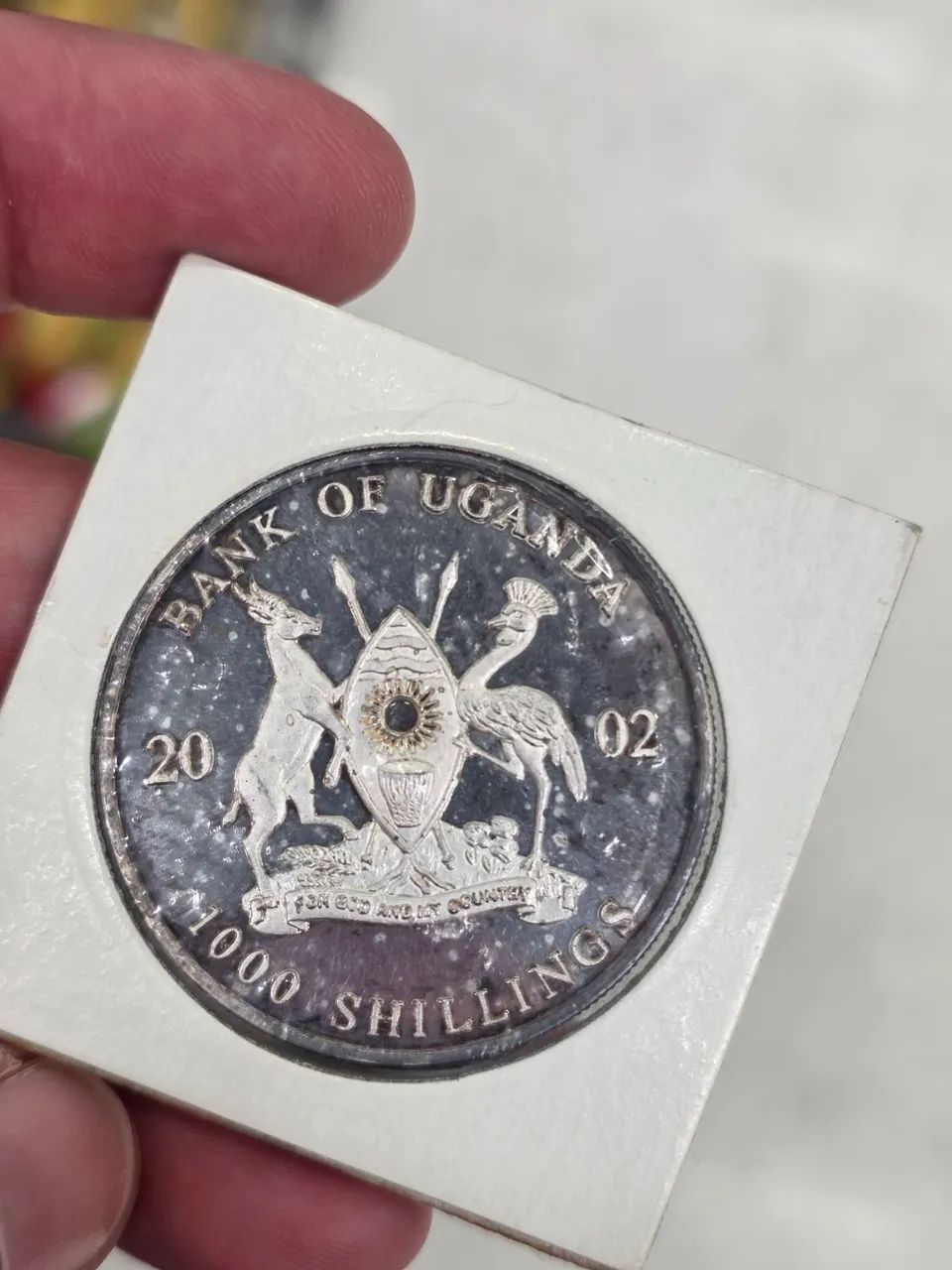 Moeda Prata Uganda 2002 - Foto 2