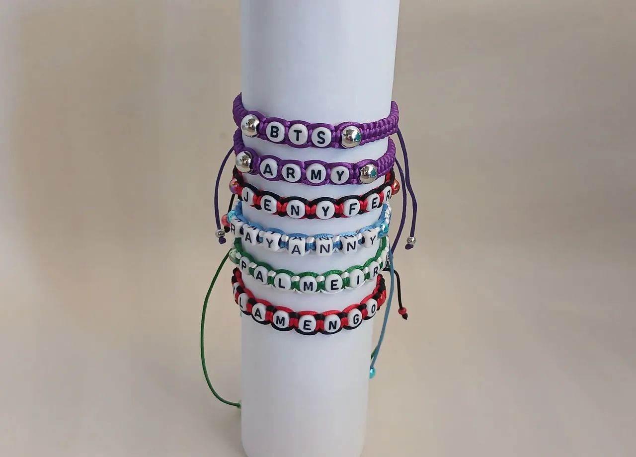 Pulseira macrame e joias artesanal  - Foto 3