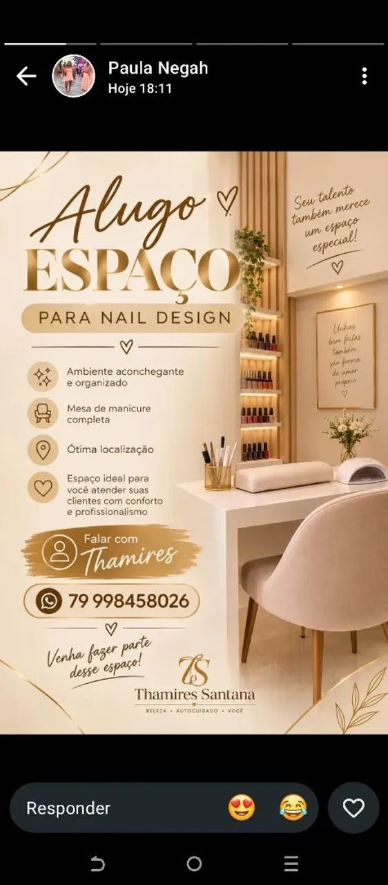 Alugo salão para na NAIL DESIGN 