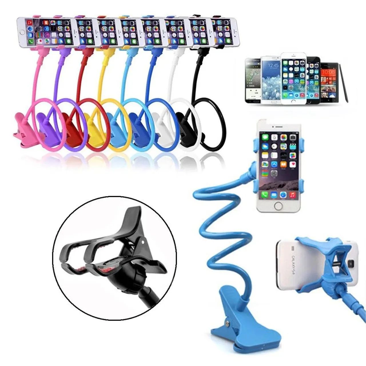 Suporte articulado flexivel apoio de mesa para celular