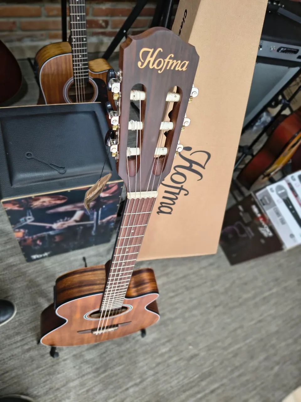Violão nylon mini Jumbo flat Hofma Eletroacústico  - Foto 3