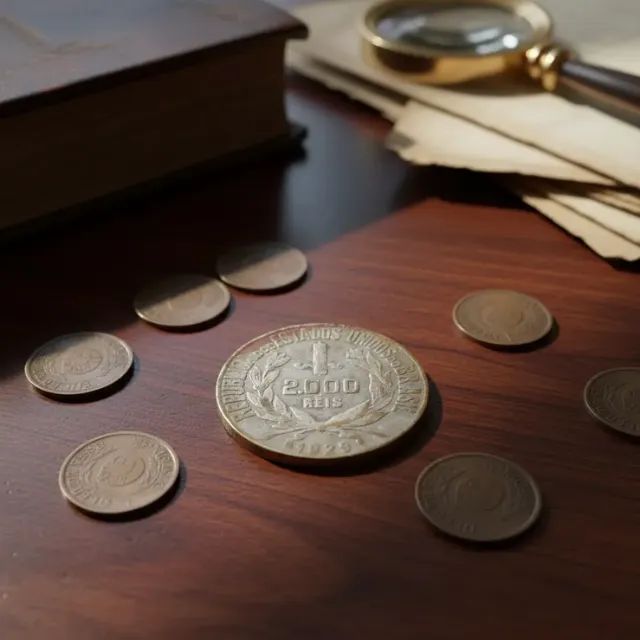 *moeda 2000 réis prata coleção 1929 - Foto 2