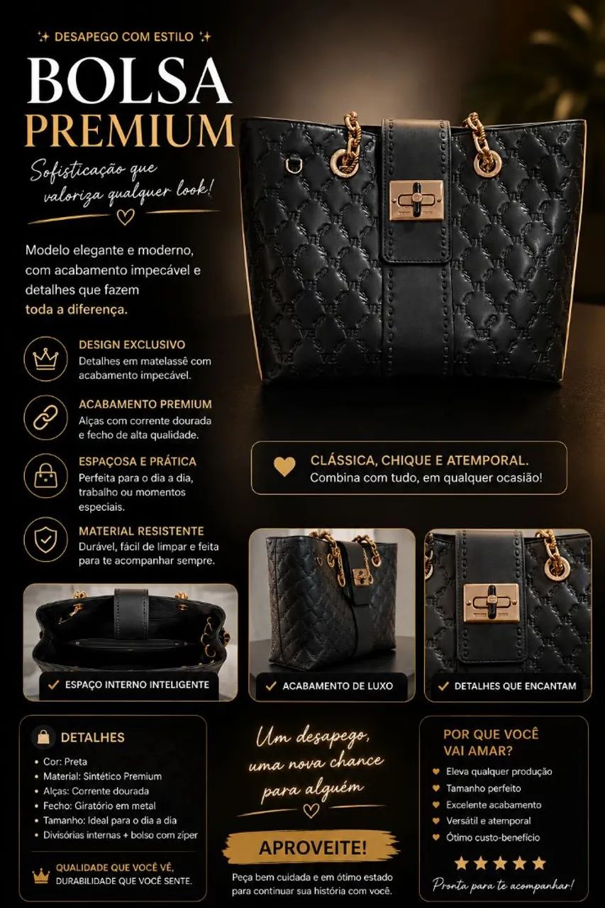 Bolsa de luxo ORIGINAL Victor Hugo 