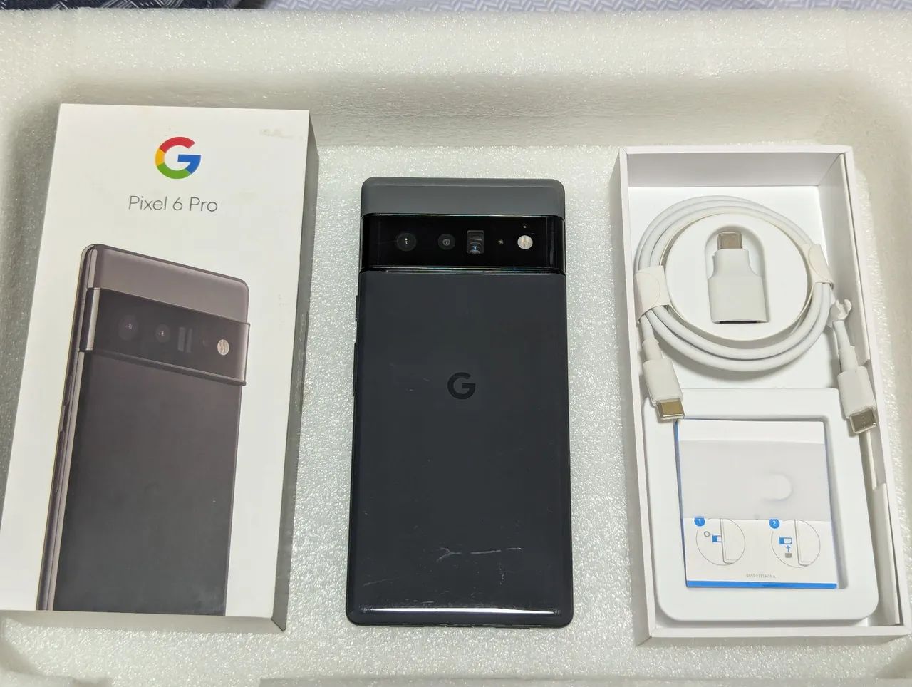 Celular Google Pixel 6 pro 128gb stormy Black com detalhe