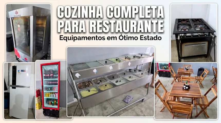 Cozinha Completa para Restaurante - Equipamentos em Ótimo Estado