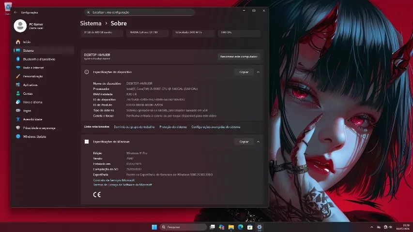 PC Gamer (9ª Geração) i3 9100 - ASUS TUF Gaming - 8GB RAM DDR4  - SSD - GPU - Foto 4