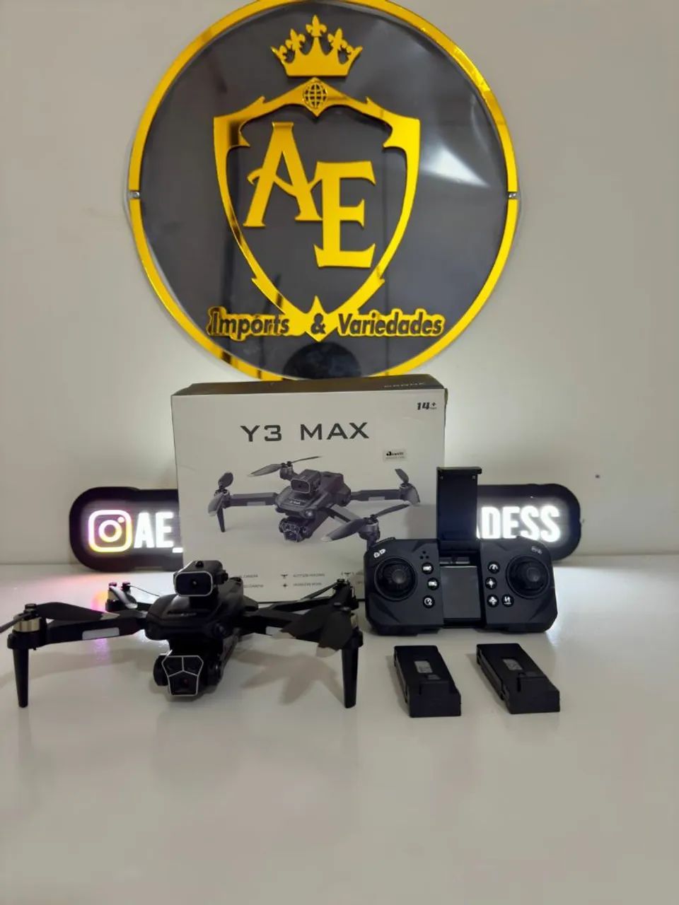 Drone Y3 Motor Brushless e com 2 baterias 