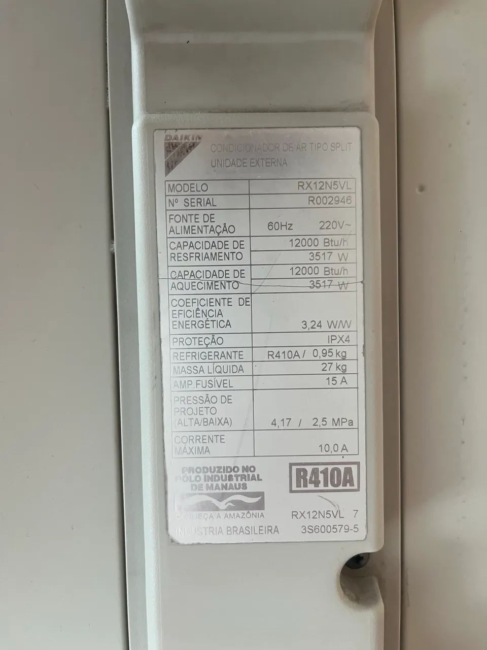 Ar condicionado Daikin RX12N5VL - 12.000 BTU - 220V R410 Inverter Quente/Frio - Foto 6