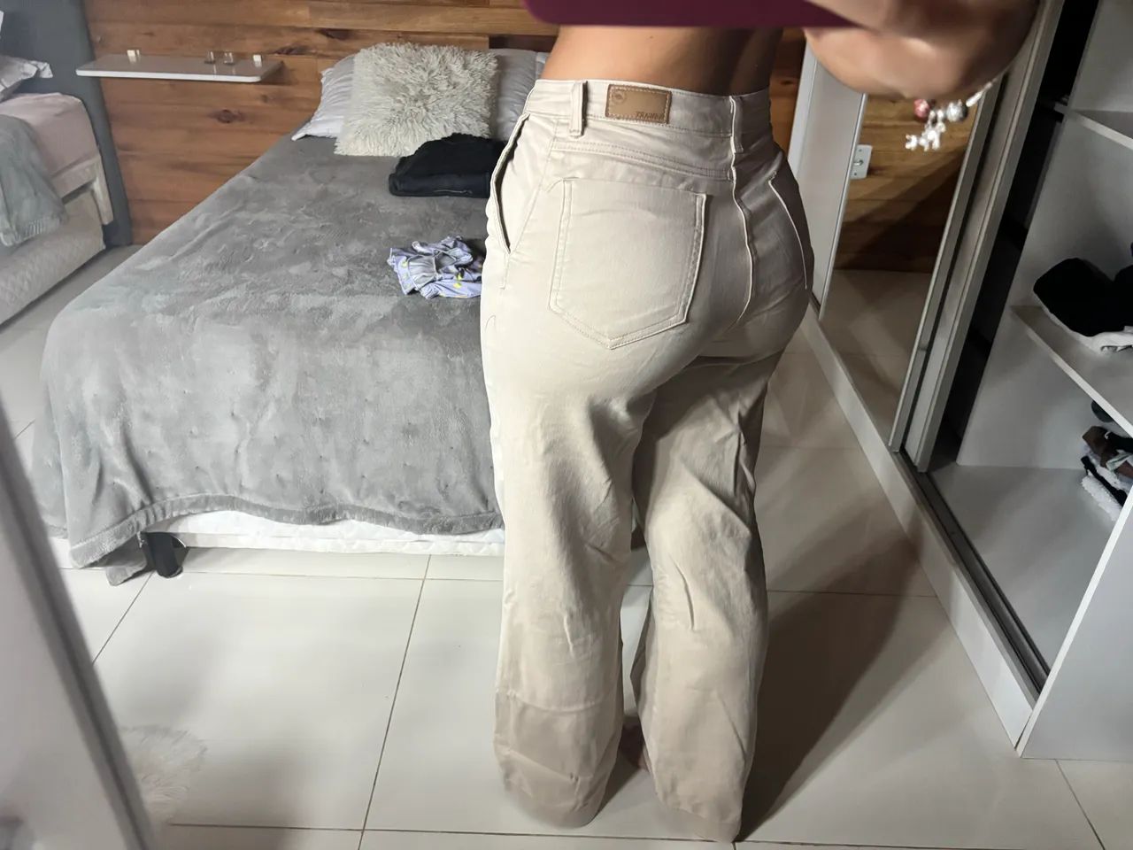 Calça Jeans Bege  - Foto 4